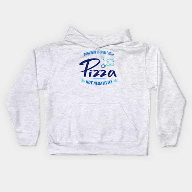 Pizza Food Weekend Design Kids Hoodie by Lin Watchorn 